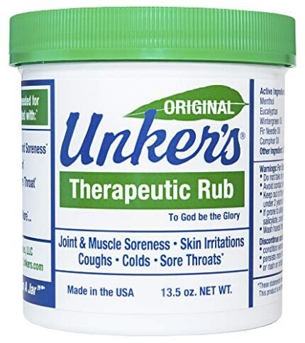 Unkers Therapeutic Rub for Joint Pain, Sore Muscles