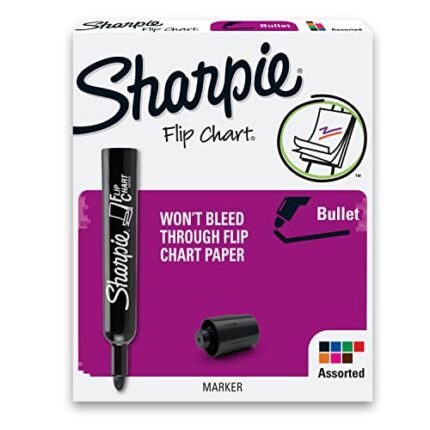Sharpie 22478 Flip Chart Markers, Bullet Tip